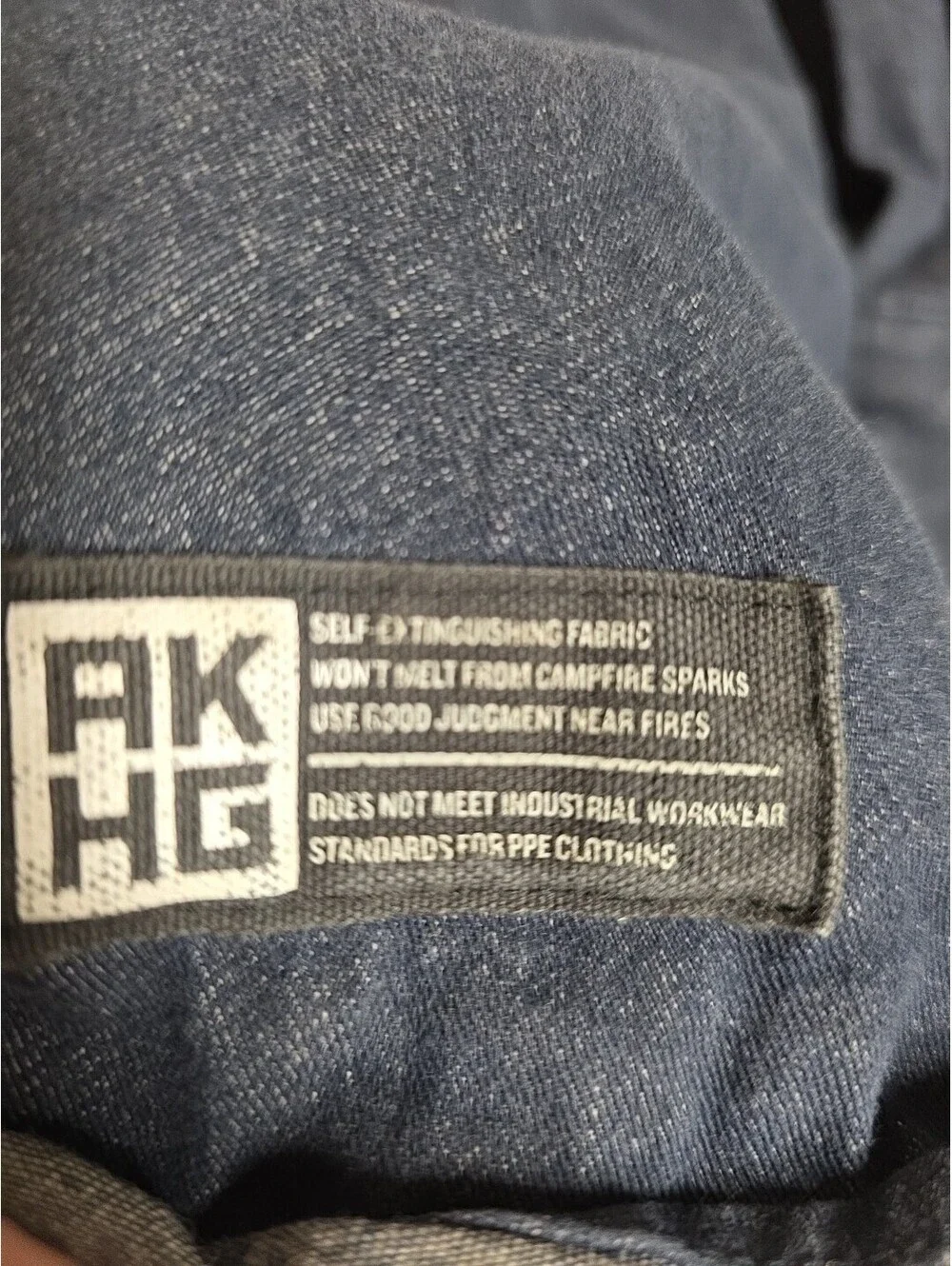 Duluth Trading Co Alaskan Hardgear Snap Camp Shirt 2XL Blue Cotton Denim
